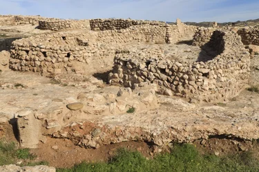 Das Haupttor und die Barbakane zur Stadt, Los Millares, in der Nähe von Santa Fe Mondujar